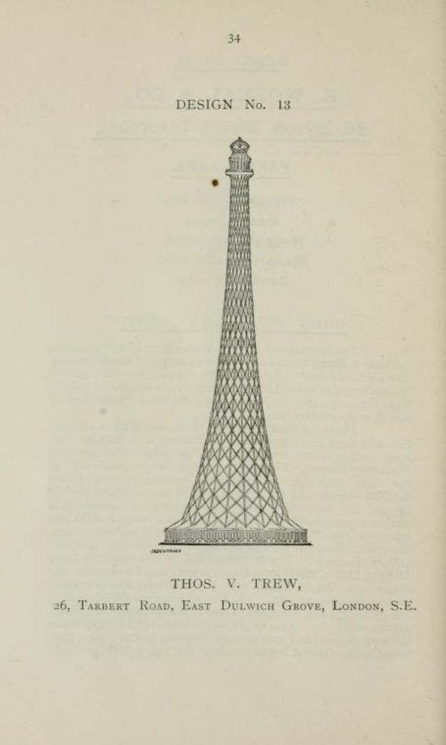 50+ Competitive Designs Submitted For The Construction Of Great Tower For London In 1890