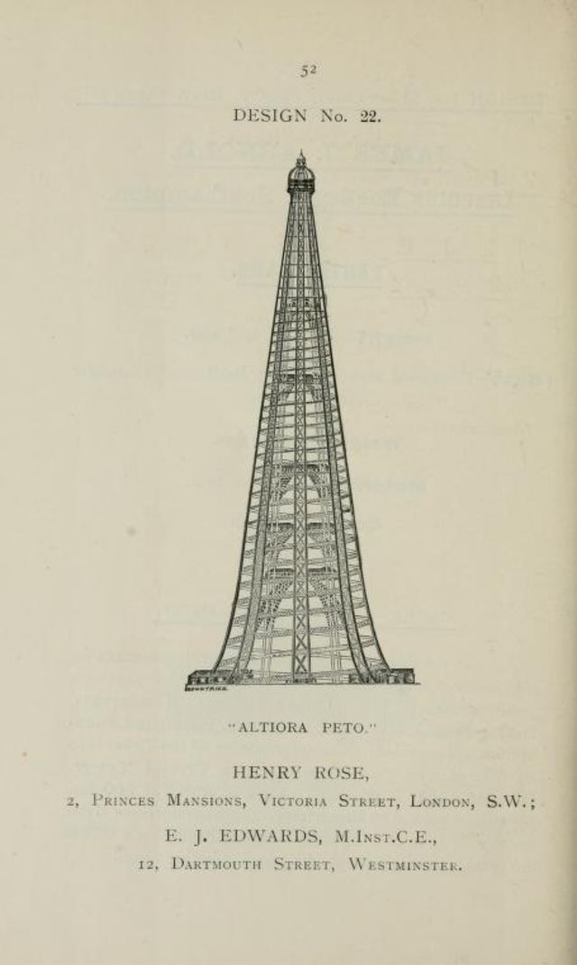 50+ Competitive Designs Submitted For The Construction Of Great Tower For London In 1890