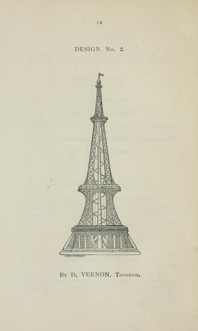 50+ Competitive Designs Submitted For The Construction Of Great Tower For London In 1890