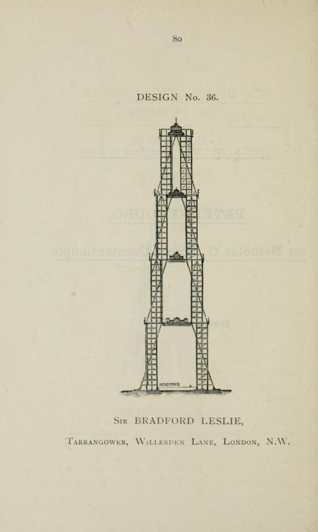 50+ Competitive Designs Submitted For The Construction Of Great Tower For London In 1890