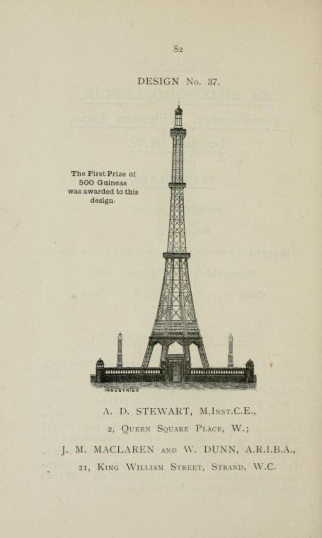 50+ Competitive Designs Submitted For The Construction Of Great Tower For London In 1890