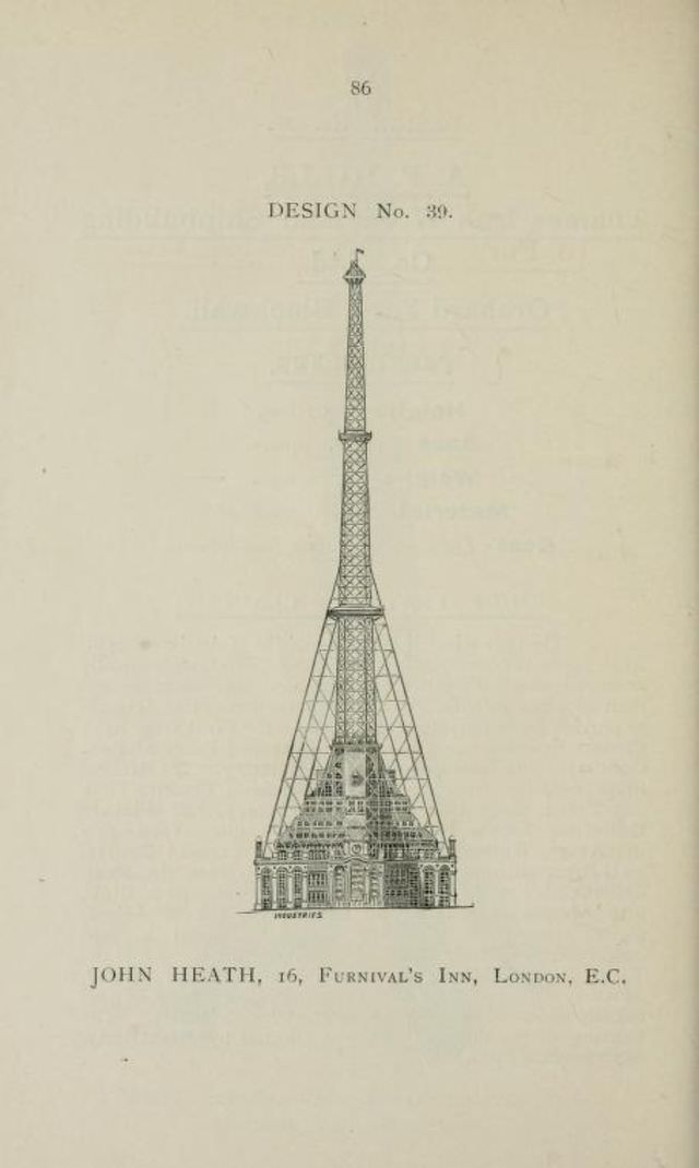 50+ Competitive Designs Submitted For The Construction Of Great Tower For London In 1890