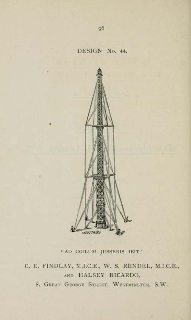 50+ Competitive Designs Submitted For The Construction Of Great Tower For London In 1890