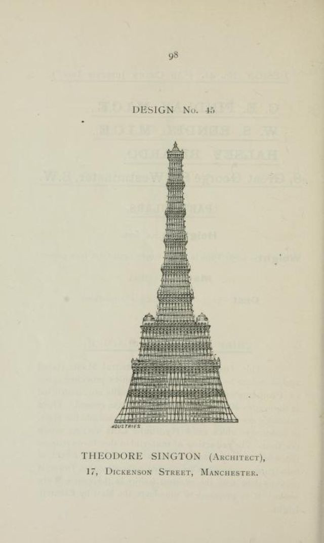 50+ Competitive Designs Submitted For The Construction Of Great Tower For London In 1890