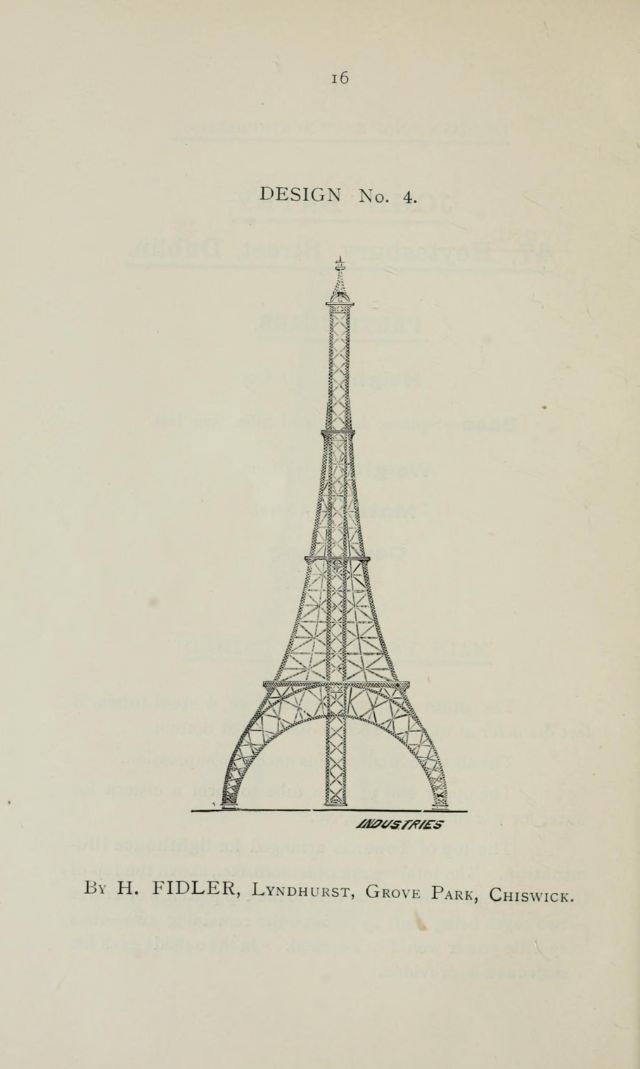 50+ Competitive Designs Submitted For The Construction Of Great Tower For London In 1890