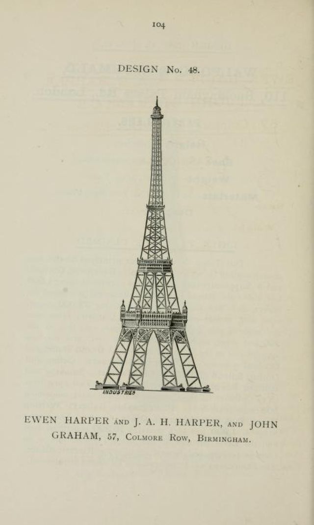 50+ Competitive Designs Submitted For The Construction Of Great Tower For London In 1890