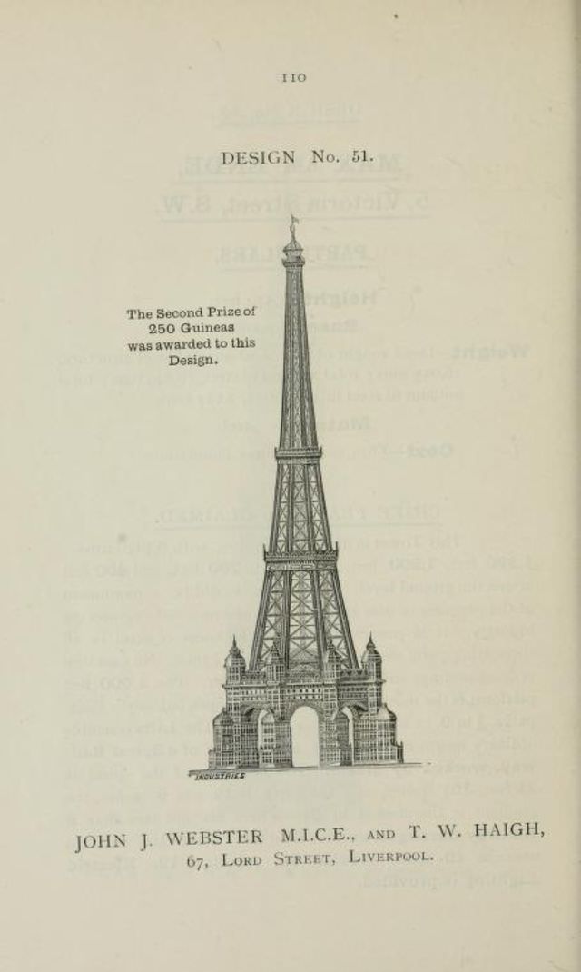 50+ Competitive Designs Submitted For The Construction Of Great Tower For London In 1890