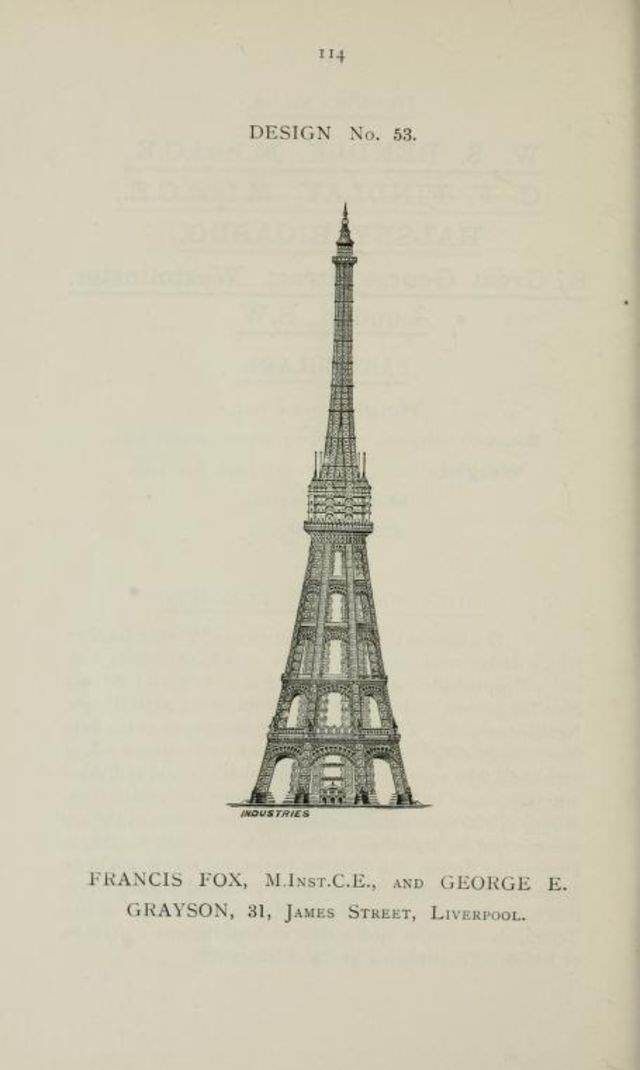 50+ Competitive Designs Submitted For The Construction Of Great Tower For London In 1890