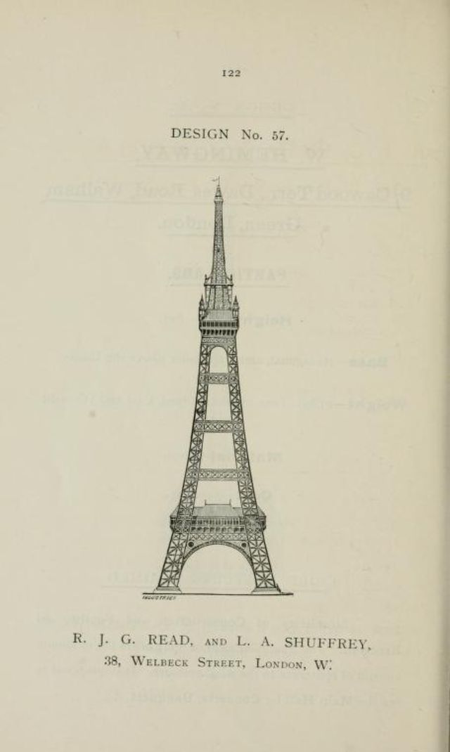 50+ Competitive Designs Submitted For The Construction Of Great Tower For London In 1890