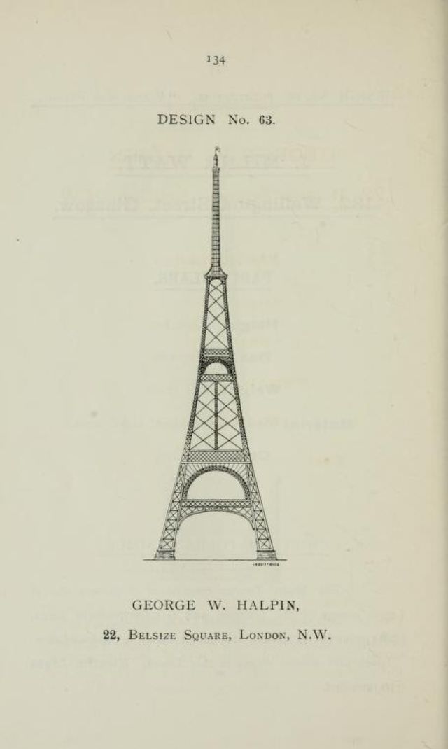 50+ Competitive Designs Submitted For The Construction Of Great Tower For London In 1890