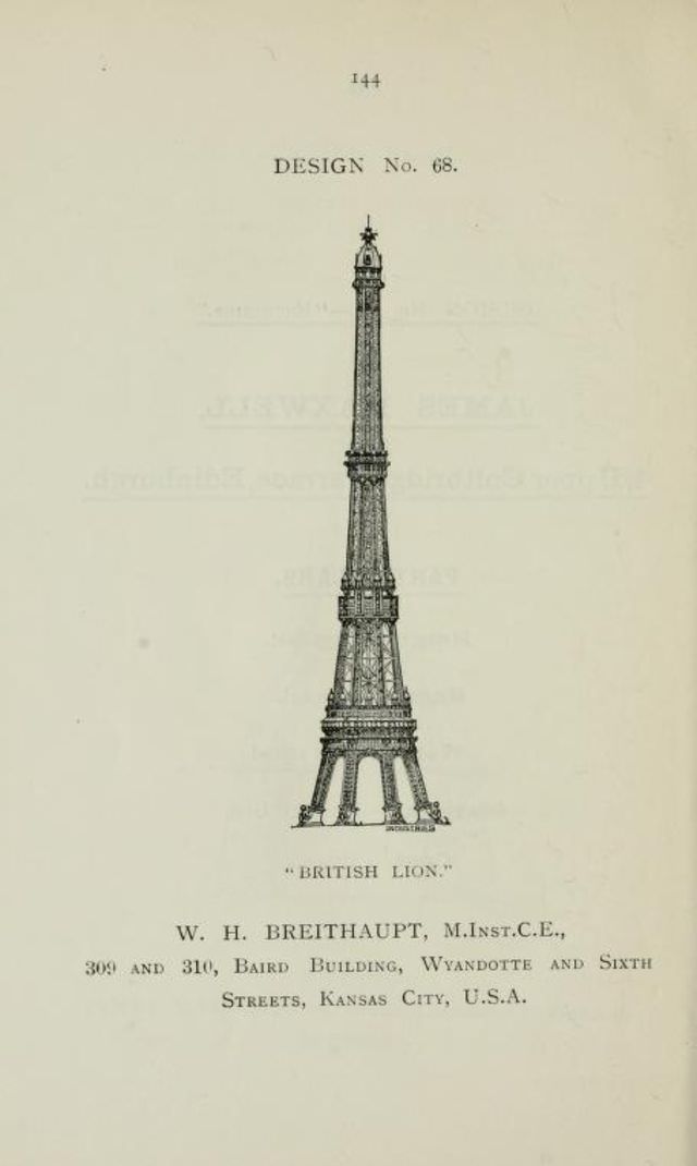 50+ Competitive Designs Submitted For The Construction Of Great Tower For London In 1890