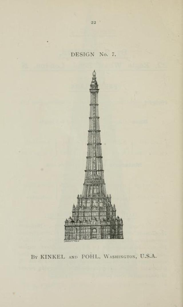 50+ Competitive Designs Submitted For The Construction Of Great Tower For London In 1890