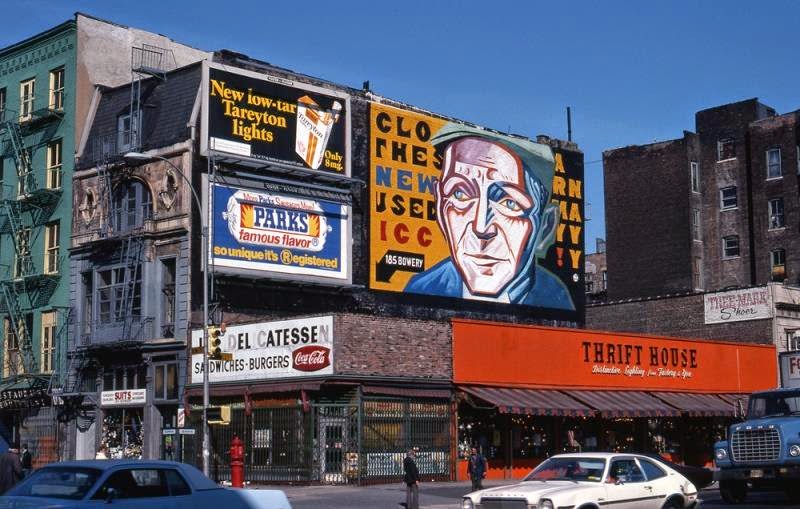 Northeast corner of Delancey and Bowery, c.1978