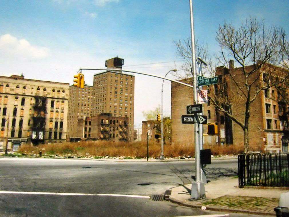 Fulton Avenue and Crotona Park South, facing Northwest