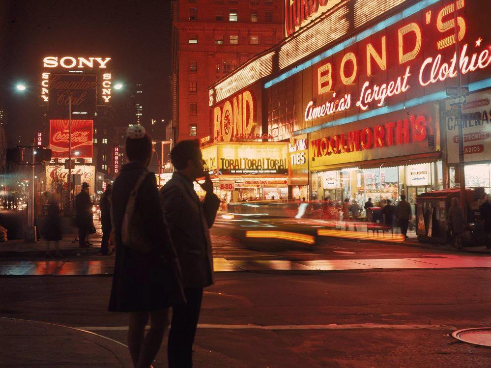 Times Square night in 1970