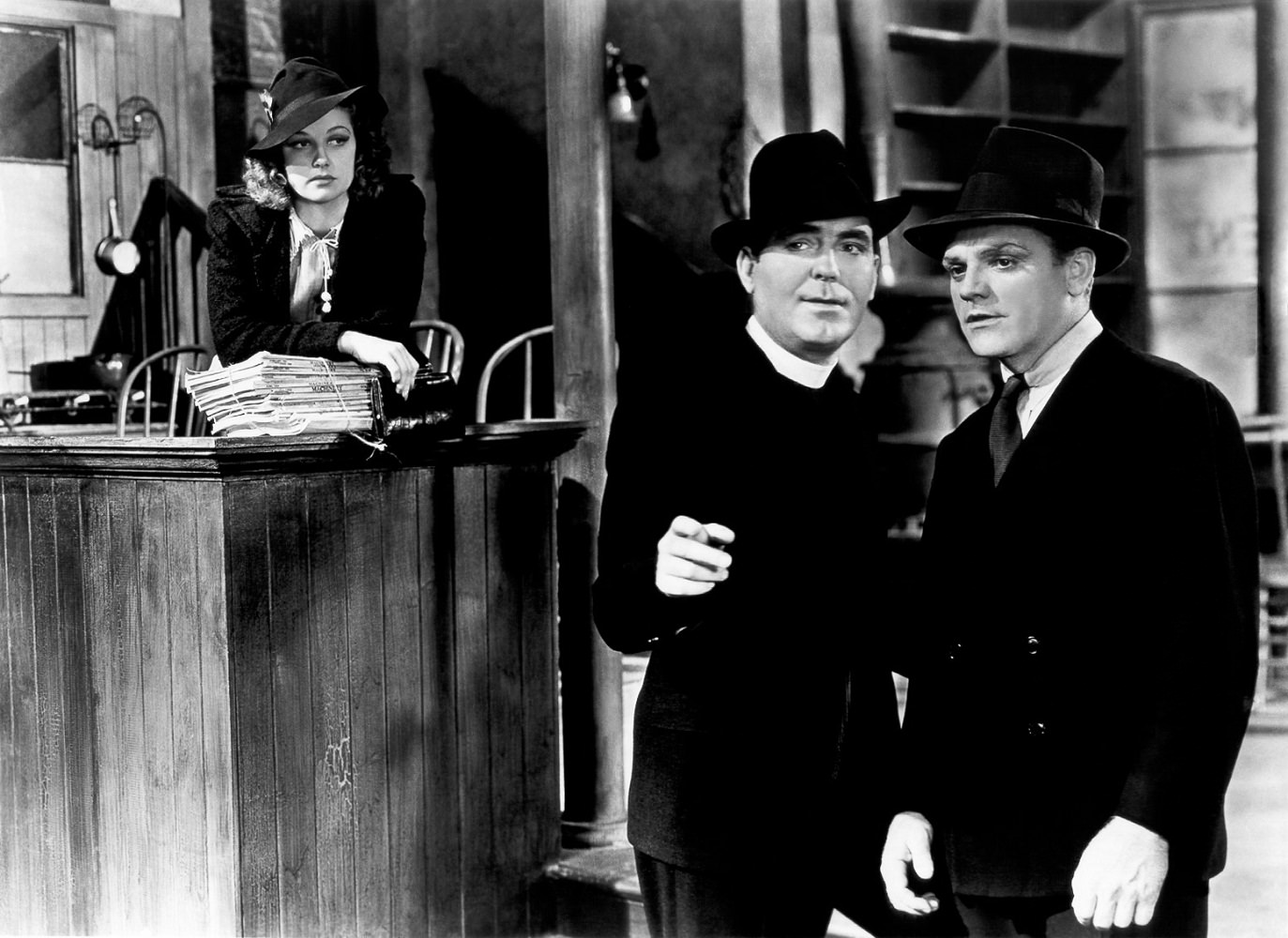 Ann Sheridan, Pat O'Brien and James Cagney in Angels with dirty faces, 1938