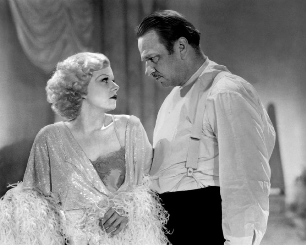 Jean Harlow and Wallace Beery in Dinner at eight, 1933