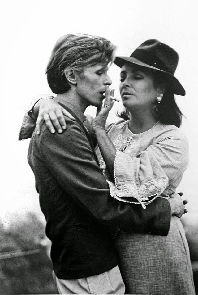 David Bowie and Elizabeth Taylor