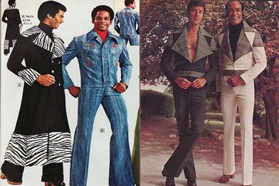 black 70s men fashion