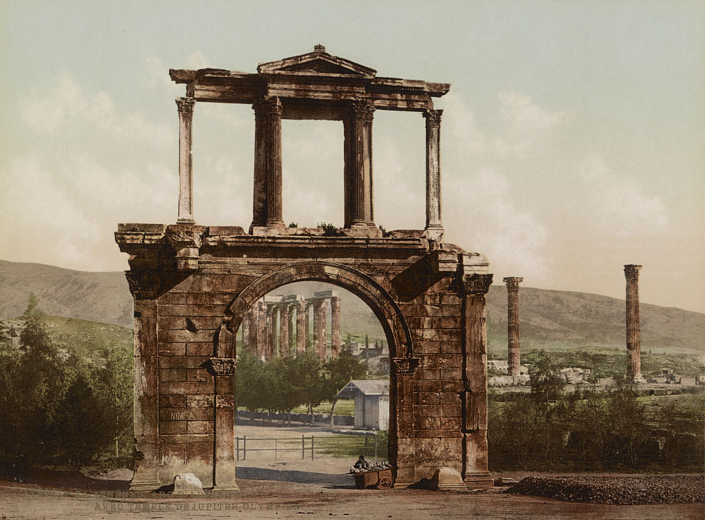 Arc of Adrien, with Temple of Olympian Jupiter