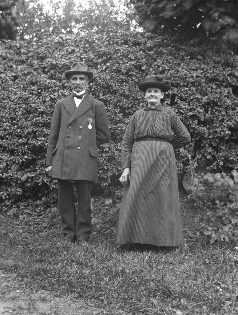 Kyrkvaktmästare August Käl and his wife from Liljeholmen