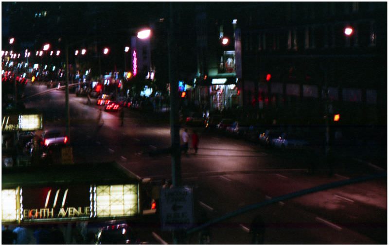 8th avenue at night, Downtown