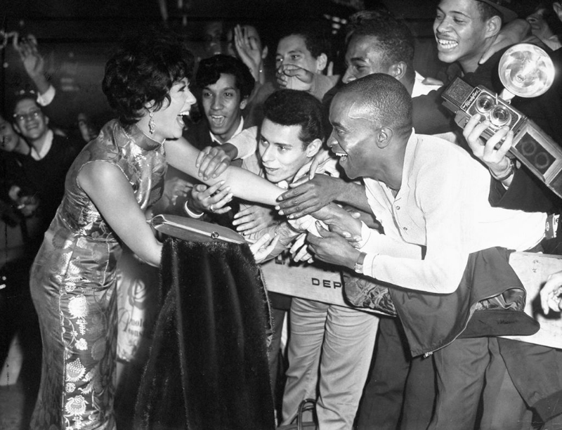 Rita Moreno at Rivoli with her fans, New York City, October 1961.