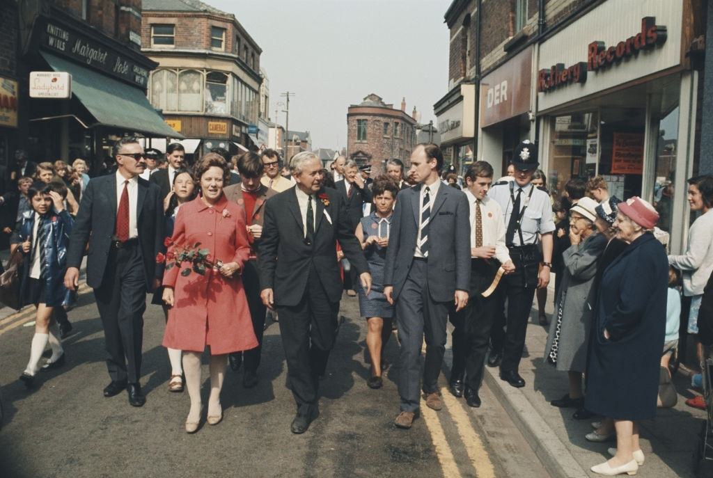 Harold Wilson with his wife Mary Wilson during the 1970 General Election.