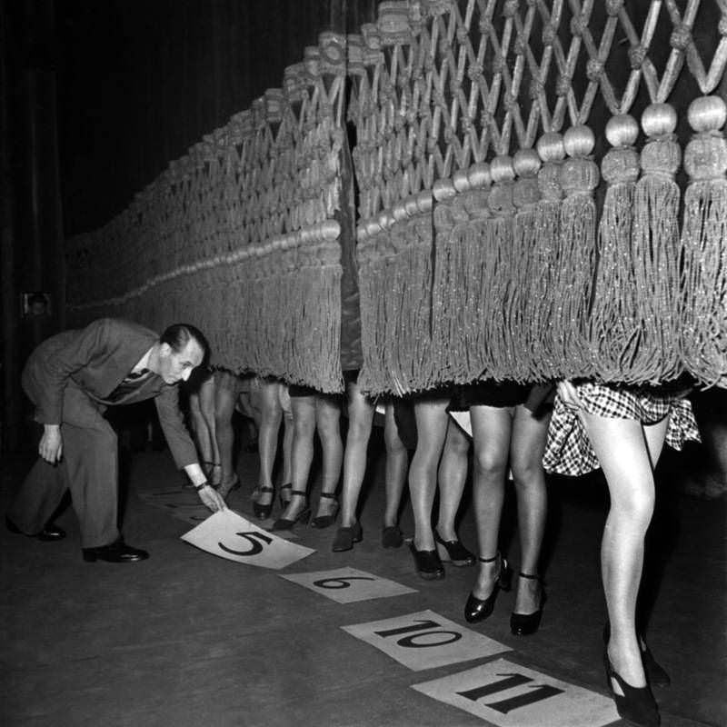 Contest for the most beautiful legs, Paris, 1946.
