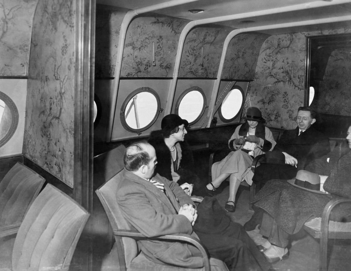 Passengers aboard the Do-X during its tour of the United States,c. 1930
