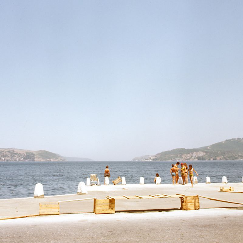 The Bosphorus Strait, Istanbul, 1970s