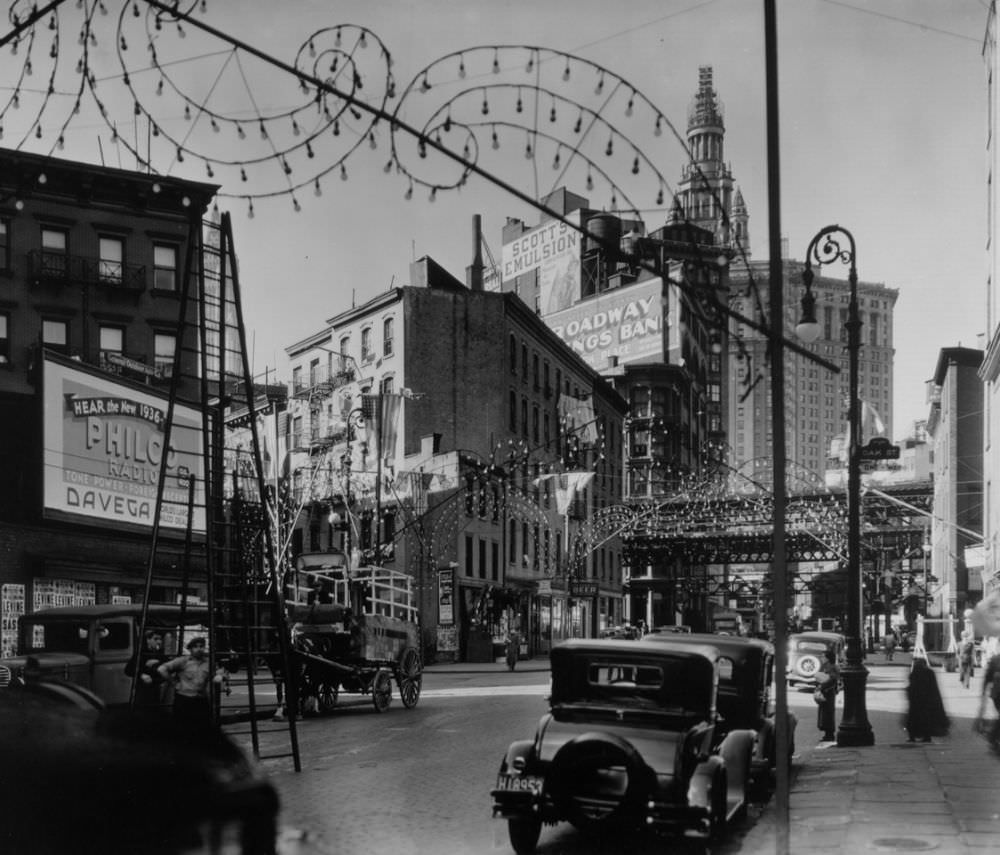 Oak and New Chambers Streets, Manhattan.