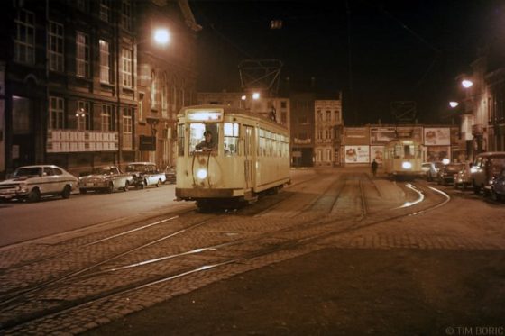 Tram Terminus Charleroi Eden By Night. Charleroi, Circa 1975 – Bygonely