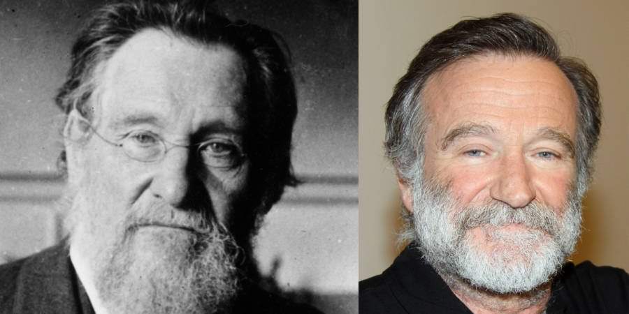 Russian immunologist Ilya Ilyich Mechnikov and Robin Williams.