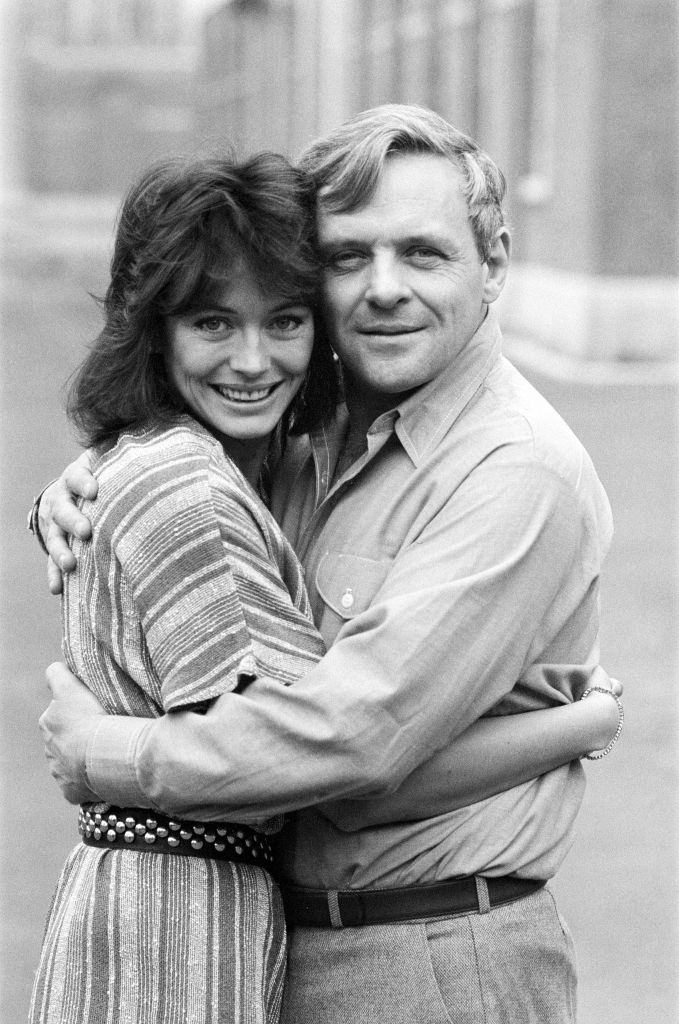Lesley-Anne Down with Anthony Hopkins, 1984.