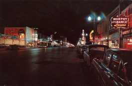 Stunning Real Photo Postcards Captured Street Scenes at Night in the 1960s