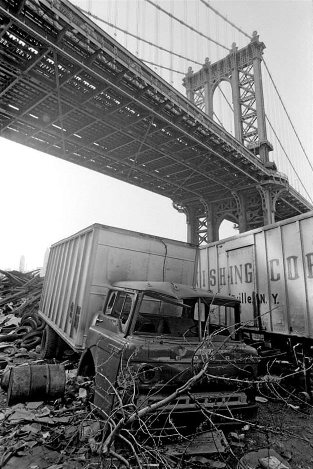 Derelict under the Manhattan Bridge