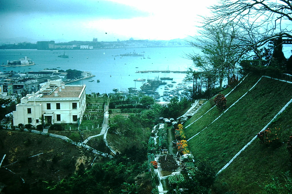 Harbour from ferry, Hong Kong, 1952