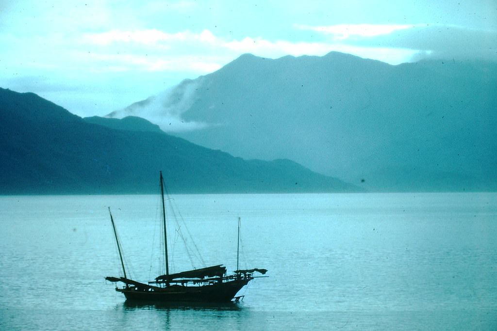 Junk at Catle Peak Near Kowloon, Hong Kong, 1952