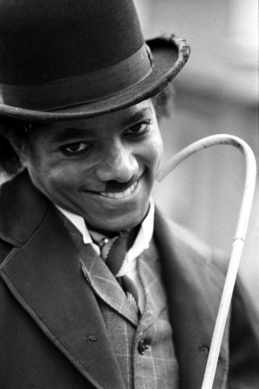 Michael Jackson Dressed as His Idol Charlie Chaplin in 1979