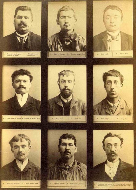 The Bertillon System, which classified Criminals according to their ...