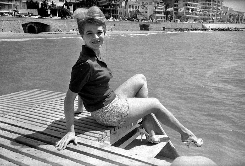Angie Dickinson at Festival of Cannes, 1961.