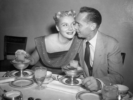 Barbara Payton and Franchot Tone, 1951. – Bygonely