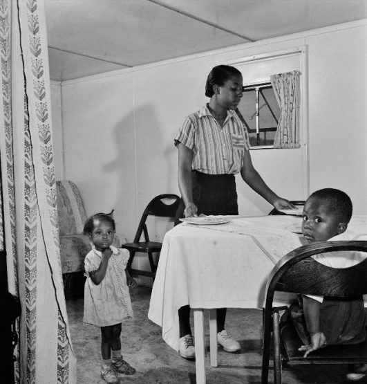 A Farm Security Administration housing relief camp for African ...