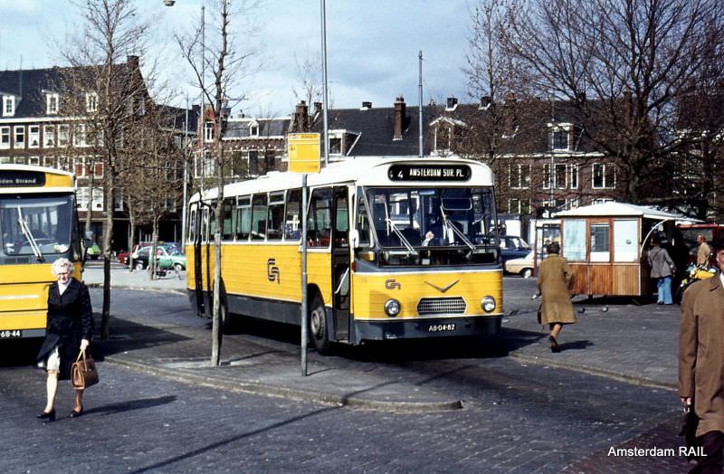 Marnixstraat busstation, Amsterdam, March 1973