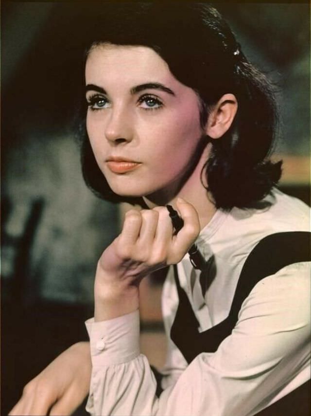 Millie Perkins as Anne Frank during the Filming of ‘The Diary of Anne ...