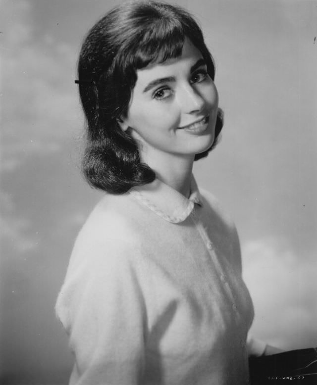 Millie Perkins as Anne Frank during the Filming of ‘The Diary of Anne Frank (1959)’