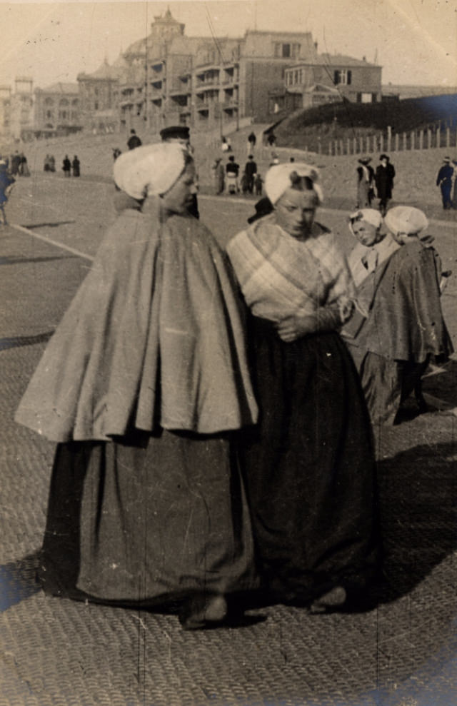 One of the districts of The Hague is Scheveningen, a seaside area where Sambourne found young women dressed in traditional working class costume.