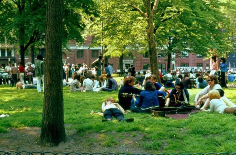 New York park scene, June 1966