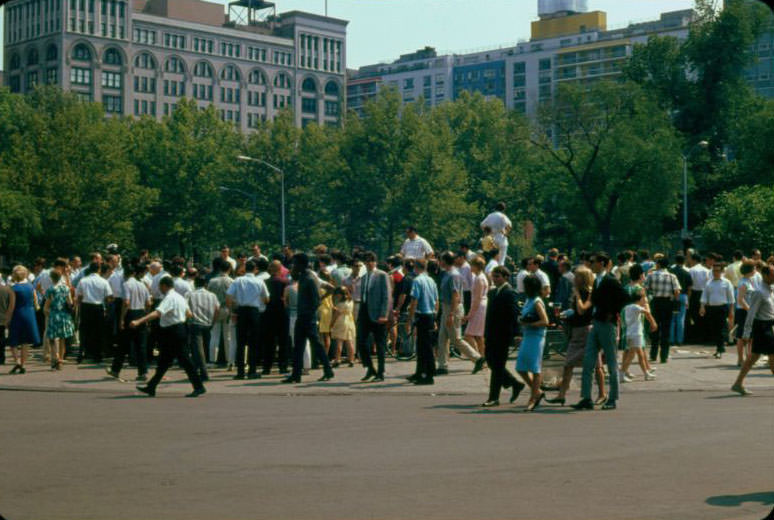 New York street scene, June 1966